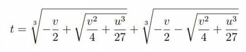 Доведіть, що для будь -якого значення u, v ∈ R - число t=∛(-v/2+√(v^2/4+u^3/27))+∛-v/2+√(v^2/4+u^3/2