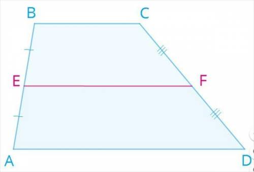 Дано:AE=EB, CF=FD;BC= 30 м;AD= 32 м.Найти: EF.ответ: EF= м.