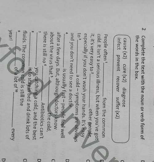 L 2 Complete the text with the noun or verb form ofthe words in the box.cause (x2) cure (x2) diagnos