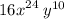 {16x}^{24} \: {y}^{10}