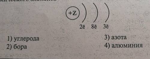 Схема строения электронных оболочек соответствует атому химического элемента +Z 1) углерода 2) бора