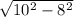 \sqrt{10^{2}-8^{2} }