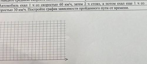 Машина ехала 1 час со скоростью 60 км / ч, затем стояла 2 часа, а потом еще 1 час ехала со скоростью