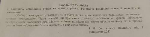 Спишіть, вставивши букви та знявши риски. Розставте розділові знаки та поясніть їх уживання.