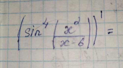 решить производную sin^4(x^2)/(x-6)