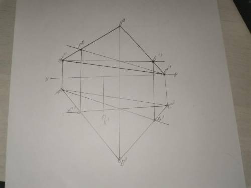 в начертательной геометрии 1. построить точку K принадлежащую заданной плоскости 2. из точки K восст