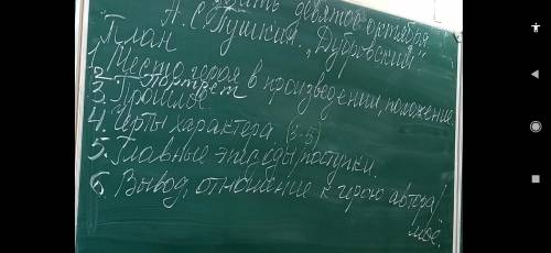 По этому плану сделать сочинение о Владимире Дубровском