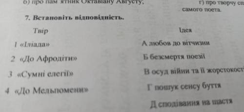 7. Встановіть відповідність.