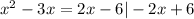 x {}^{2} - 3x = 2x - 6 | - 2x + 6