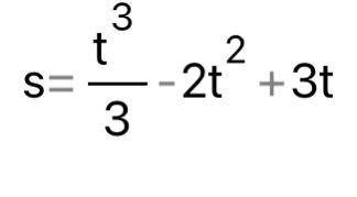 Движение тела происходит по уравнению s=t^3/3 - 2t^2+3t.В какие моменты времени тело меняет направле