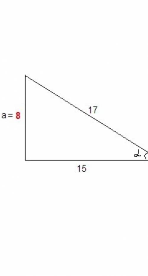 Найдите значение sina , tga , ctg a , если c o s a =10/17