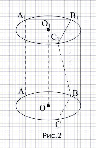 В цилиндре проведены два взаимно перпендикулярных сечения равной площади, которые параллельны оси вр