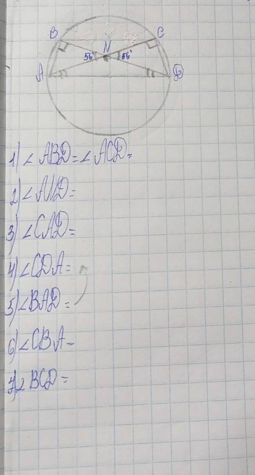 Рівнобічну трапецію вписано в коло, центр якого належить одній з основ. Кут між діагоналями трапеції
