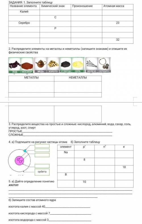 Сор по химии 7 класс 2 четверть