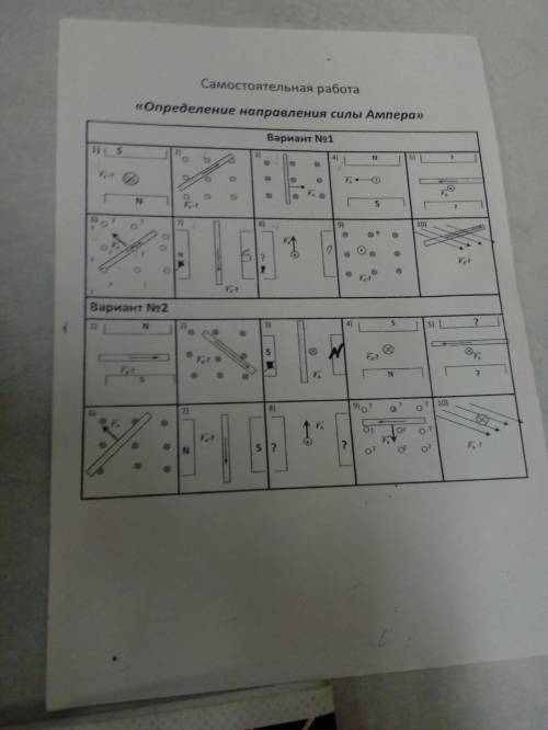 физика 10 класс определение направения силы ампера