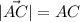 \displaystyle | \vec{AC}|=AC