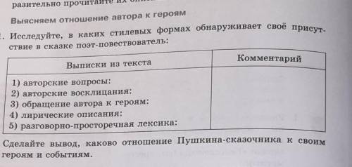 > 1. Исследуйте, в каких стилевых формах обнаруживает своё присут. ствие в сказке поэт-повествова