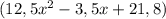 (12,5x^{2}-3,5x+21,8)