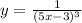 y = \frac{1}{({5x - 3})^{3} }