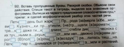 Вставь пропущенные буквы. Раскрой скобки.Объясни свои действия.Спиши текст в тетрадь,выделяя все зна