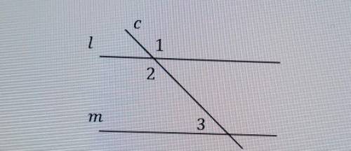 6. (16) На рисунку L || m, кут3 = 44°. Знайдіть кут1 і кут2.