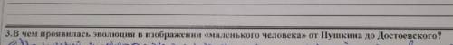 В чём проявлялась эволюция изображение маленького человека от Пушкина до Достоевского?
