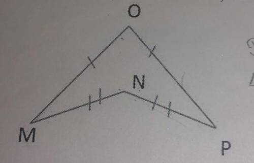 Дано: сторона MO = OP, MN = NP. Докажите, что угол M равен углу очень надо умоляюю