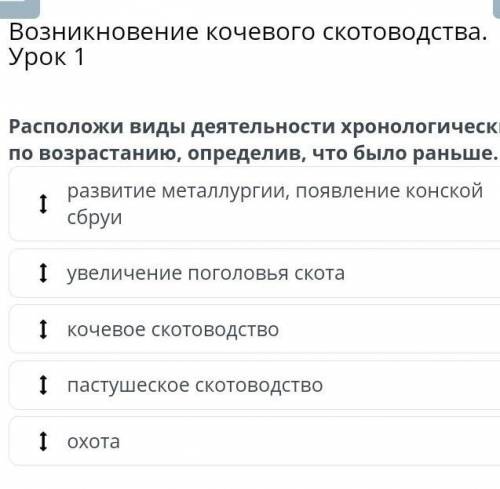 Расположи виды деятельности хронологически по возрастанию,определить,что было раньше