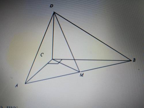 С вершины прямого угла c треугольника ABC проведен перпендикулярCD к плоскости треугольника. DB и DA