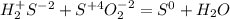 H^+_2S^{-2}+S^{+4}O_2^{-2}=S^0+H_2O