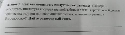 Как вы понимаете следующее выражение :Бейбарс учредитель института государственной заботы о детях-с