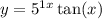 y = {5}^{1x} \tan(x)