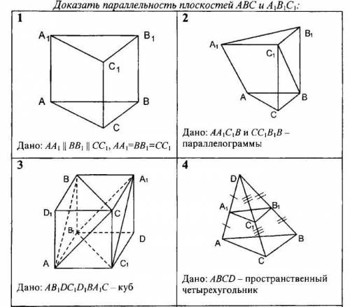 Доказать параллельность плоскостей , подробно, с решением