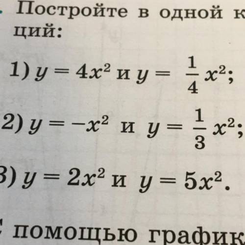 Постройте в одной координатной плоскости графики