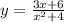 y= \frac{3x+6}{x^2+4}