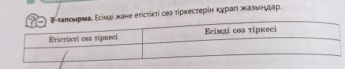 3-тапсырма Есимди Жане етистикти соз тиркесине курап жазындар ( )