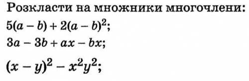 Розкласти на множники многочлени