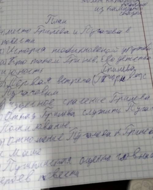 напишите Мини сочинение на тему Пугачев и Гринев по этому плану . напишите так чтоб казалось что пиш