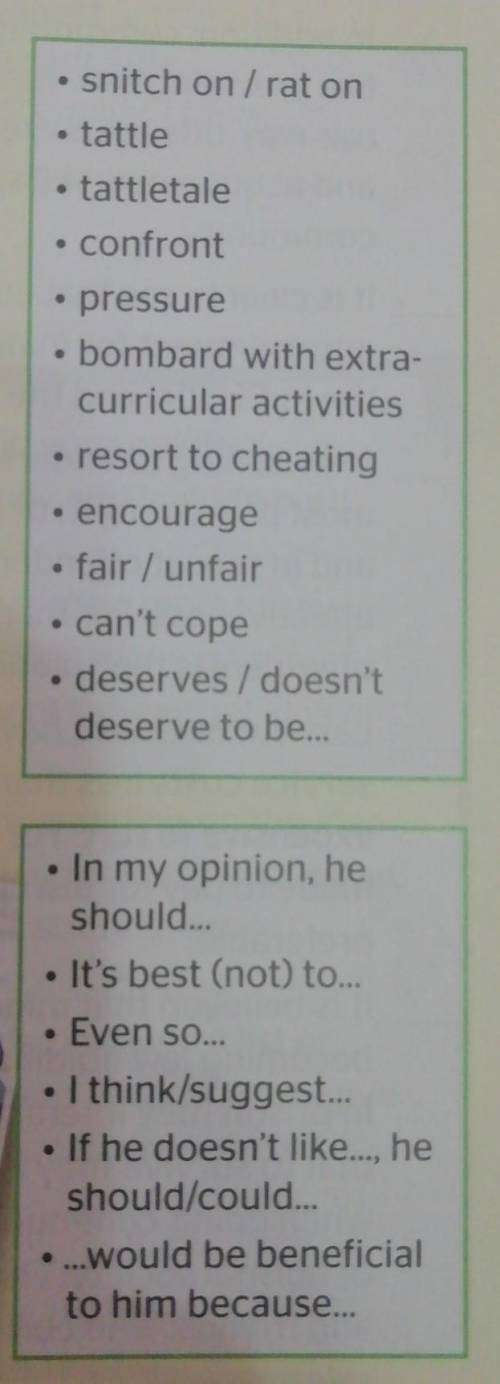 A. Discuss. 1) Do students in your class ever cheat during exams? Why / Why not?2) What do you think