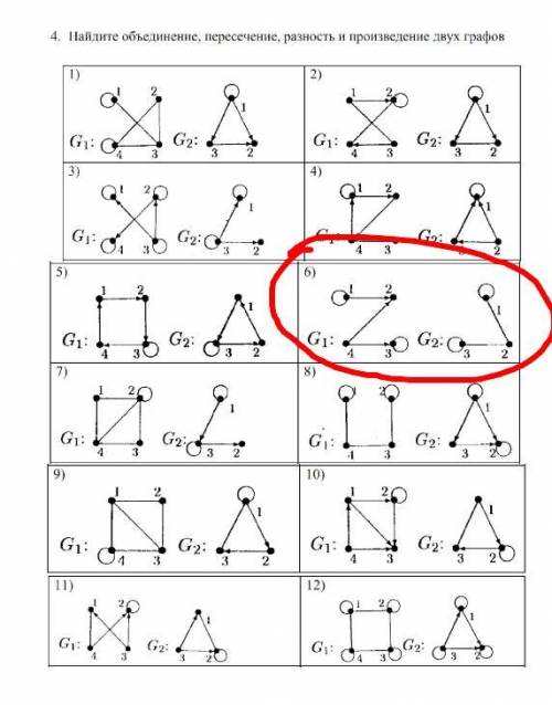 Решить два задания по дискретной математике (1 курс) графы. Мой вариант 6, обведён в круг