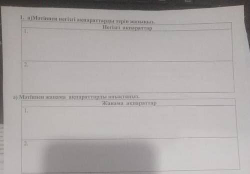 Оқылым мэтінді түсіп оқы, тапсырмаларды орындадық. Шығыс Қазақстан облысында үлестерімізді ең сұлу о