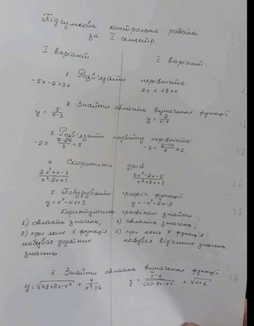 Підсумкова кр з геометрії. До іть будьласка. Буду радий навіть одному виконаному завданні. Ві