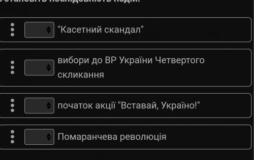 Встановіть послідовність подій