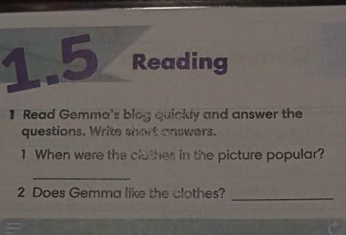 Read Gemma's blog quickly and answer the questions. Write short answers.