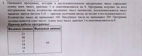 Напишите программу, которая в последовательности натуральных чисел определяет сумму всех чисел, крат