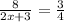 \frac{8}{2x + 3} = \frac{3}{4}