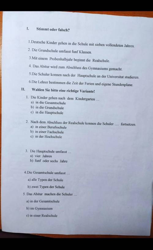 надо по тексту ответить на вопросы и т. д. Das Schulsystem der BRDofort eine wichtige Bemerkung: Jed