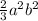 \frac{2}{3} {a}^{2} {b}^{2}