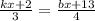 \frac{kx+2}{3}=\frac{bx+13}{4}