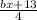 \frac{bx+13}{4}